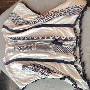 LOVE STITCH - WOMENS OVERSIZED V-NECK BOHO STYLE SHEER 👗👗👗 SHIRT 👕👕👕